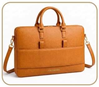 Multi-Utility Leather Laptop Bag – Multi-Utility Leather Laptop Bag with Adjustable Strap